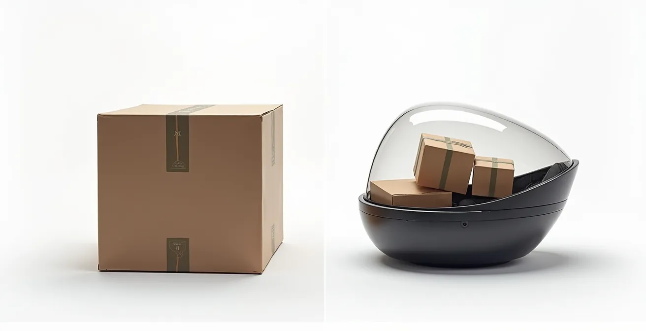 Comparación visual de espacio útil entre baúl cúbico y aerodinámico para reparto