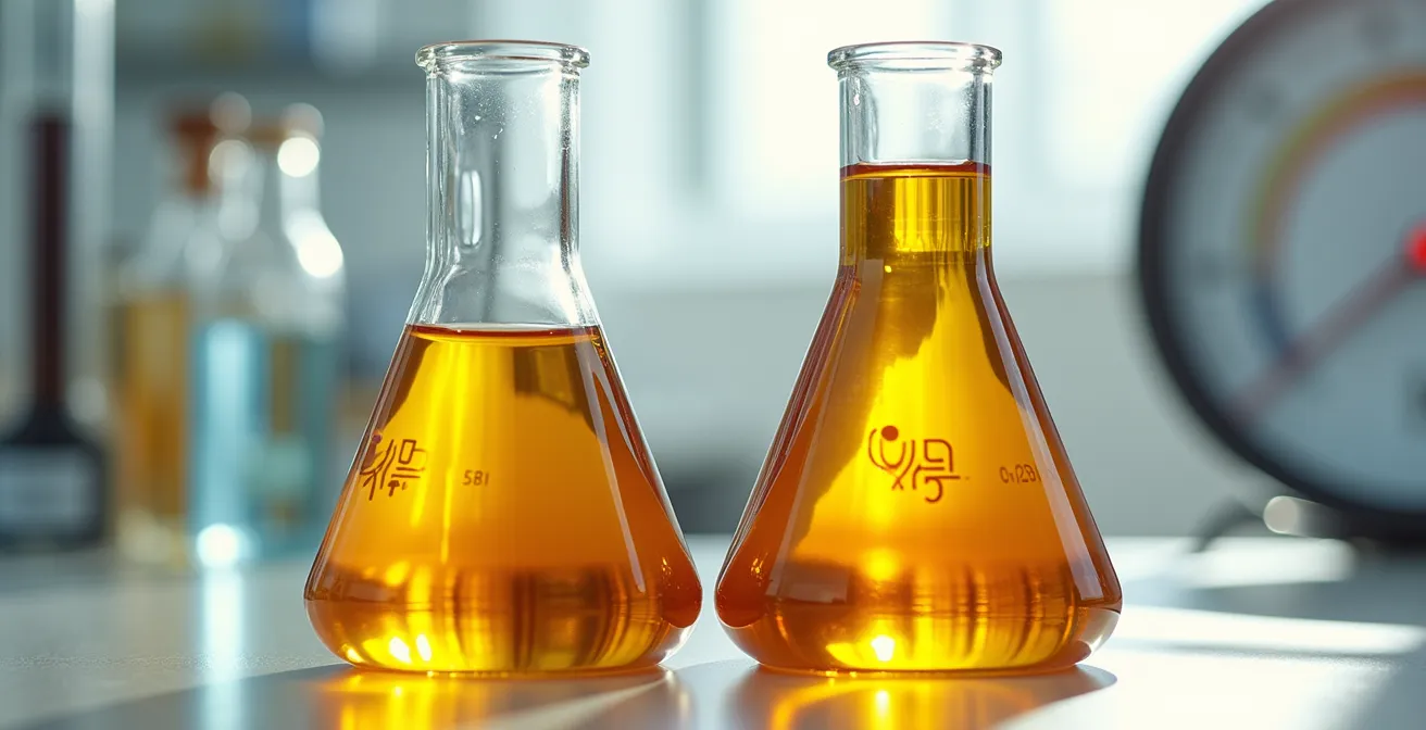 Comparación visual de la degradación del aceite mineral versus sintético bajo temperaturas extremas del verano español