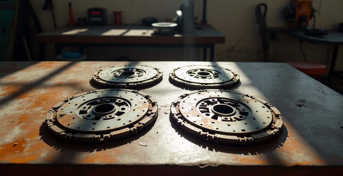 Discos de embrague de moto dañados por uso de aceite de coche con aditivos antifricción