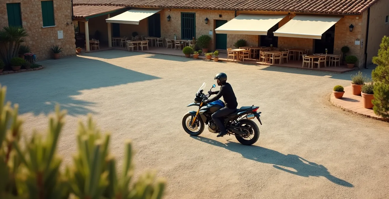 Técnica de los pies de pato para maniobrar en superficies de gravilla